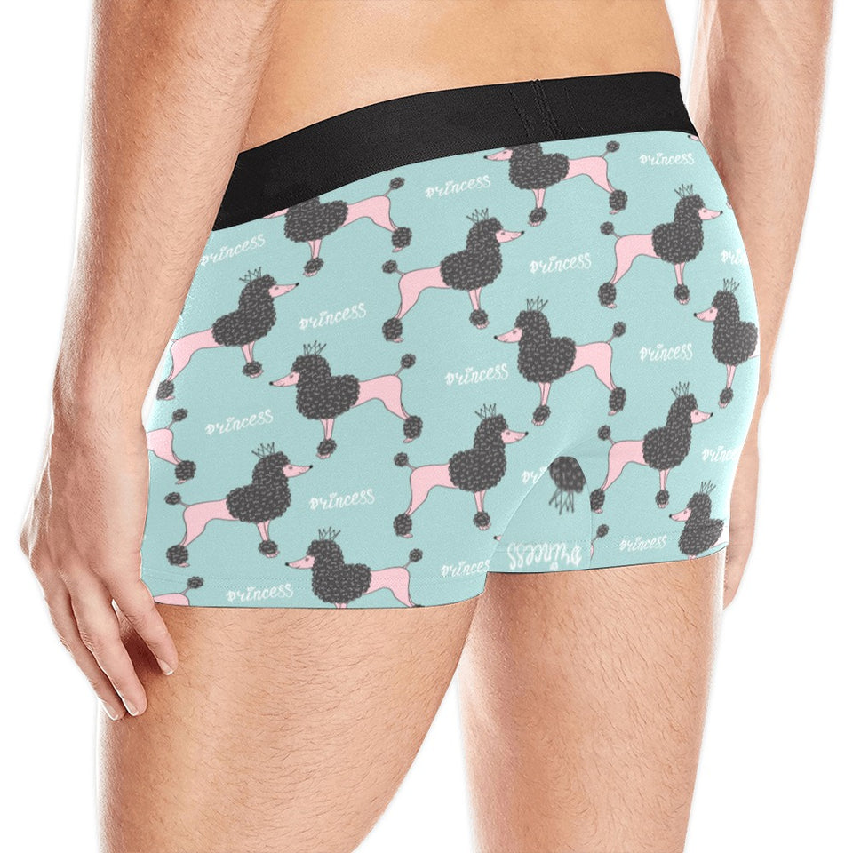 poodle dog green background Men's All Over Print Boxer Briefs Men's Underwear