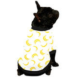 Banana pattern All Over Print Pet Dog Round Neck Fuzzy Shirt