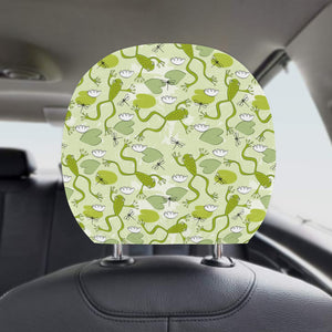 Cute frog dragonfly pattern Car Headrest Cover