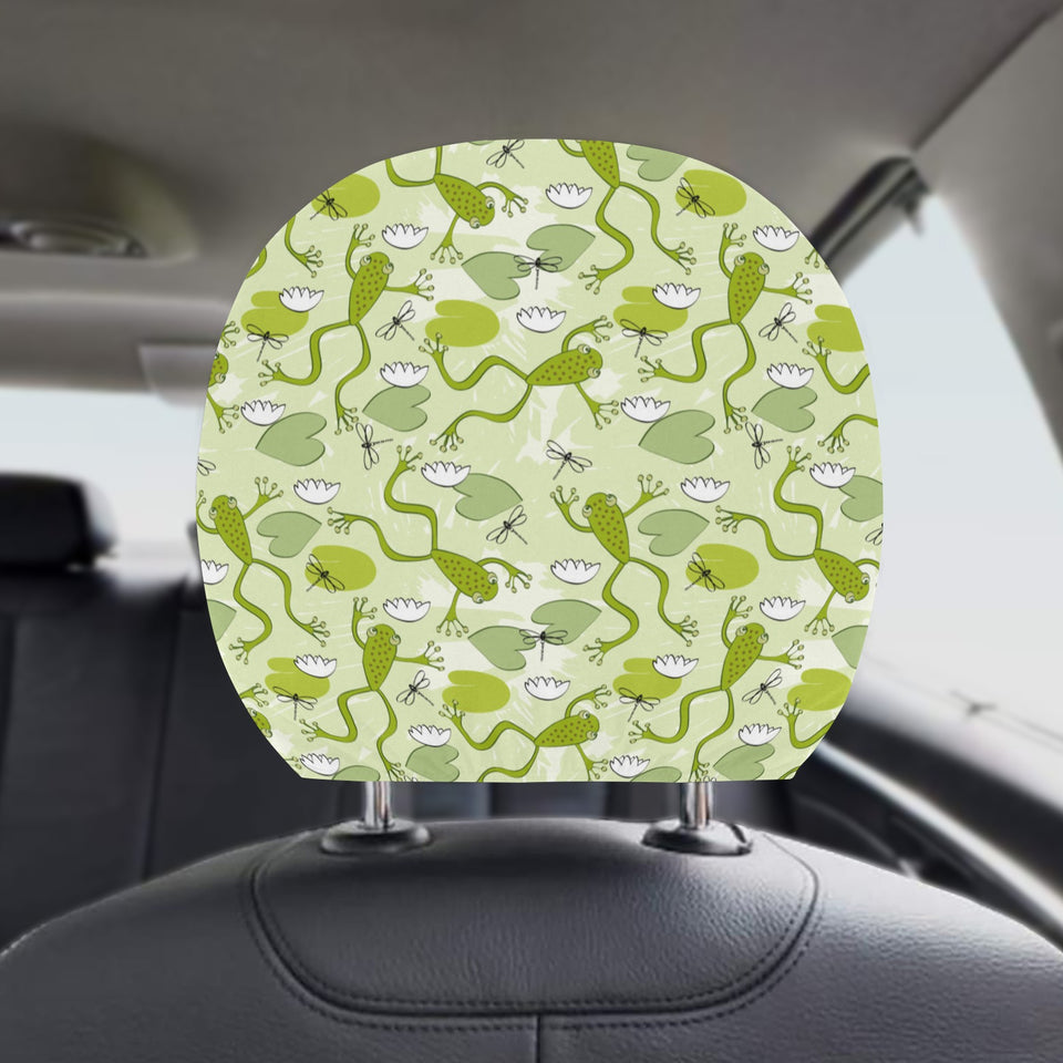 Cute frog dragonfly pattern Car Headrest Cover