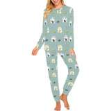 Cute hamster cheese pattern Women's All Over Print Pajama Set