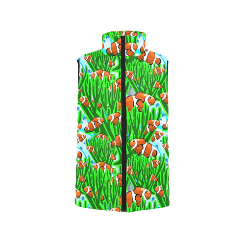 Clown Fish Pattern Print Design 01 Men's Padded Vest