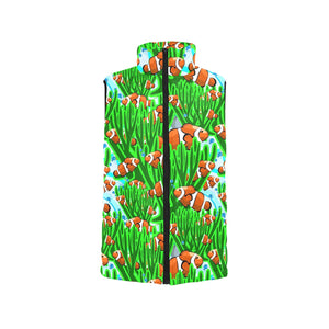 Clown Fish Pattern Print Design 01 Men's Padded Vest