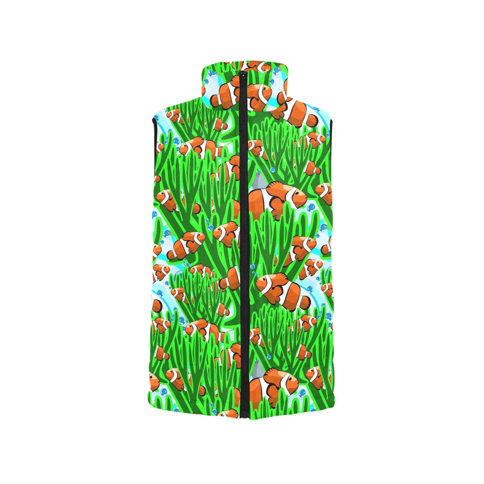Clown Fish Pattern Print Design 01 Men's Padded Vest