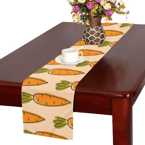 Carrot Pattern Print Design 04 Table Runner