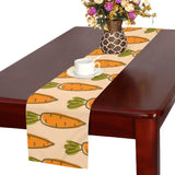 Carrot Pattern Print Design 04 Table Runner