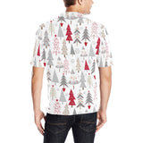 Cute Christmas tree pattern Men's All Over Print Polo Shirt