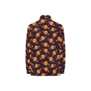Hamburger Pattern Print Design 05 Women's Long Sleeve Polo Shirt