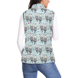 Lovely Sea Otter Pattern Women's Padded Vest