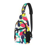 watercolor bowling ball pins All Over Print Chest Bag