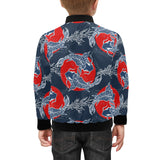 Koi Fish Carp Fishs hand drawn japanese art Kids' Boys' Girls' Bomber Jacket