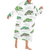 Chameleon lizard pattern Blanket Robe with Sleeves