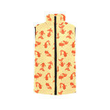 Goldfish Pattern Print Design 02 Women's Padded Vest
