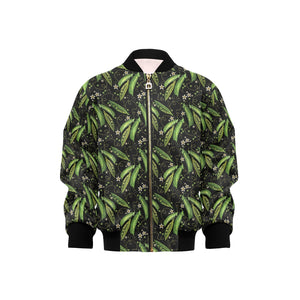 Green Peas Pattern Print Design 02 Kids' Boys' Girls' Bomber Jacket