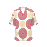 Circle indian pattern Women's All Over Print Hawaiian Shirt