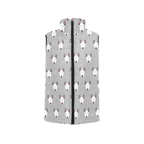 Bull Terrier Pattern Print Design 05 Men's Padded Vest