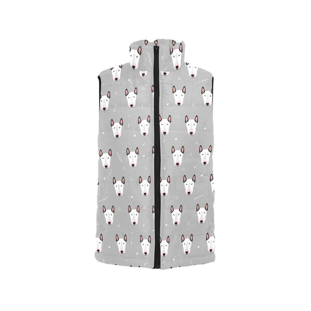 Bull Terrier Pattern Print Design 05 Men's Padded Vest