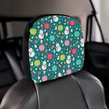 Snowman bird decorative elements christmas pattern Car Headrest Cover