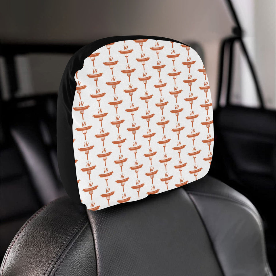 Sausage Pattern Print Design 05 Car Headrest Cover