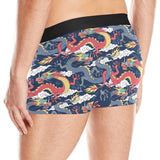 Blue red dragon cloud pattern Men's All Over Print Boxer Briefs Men's Underwear