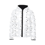 Bull Terrier Pattern Print Design 01 Kids' Boys' Girls' Padded Hooded Jacket