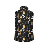 saxophone design pattern Women's Padded Vest