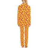 Potato Chips Pattern Print Design 05 Women's Long Pajama Set
