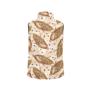 Corn Pattern Print Design 03 Men's Padded Vest