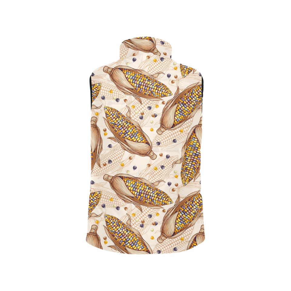 Corn Pattern Print Design 03 Men's Padded Vest