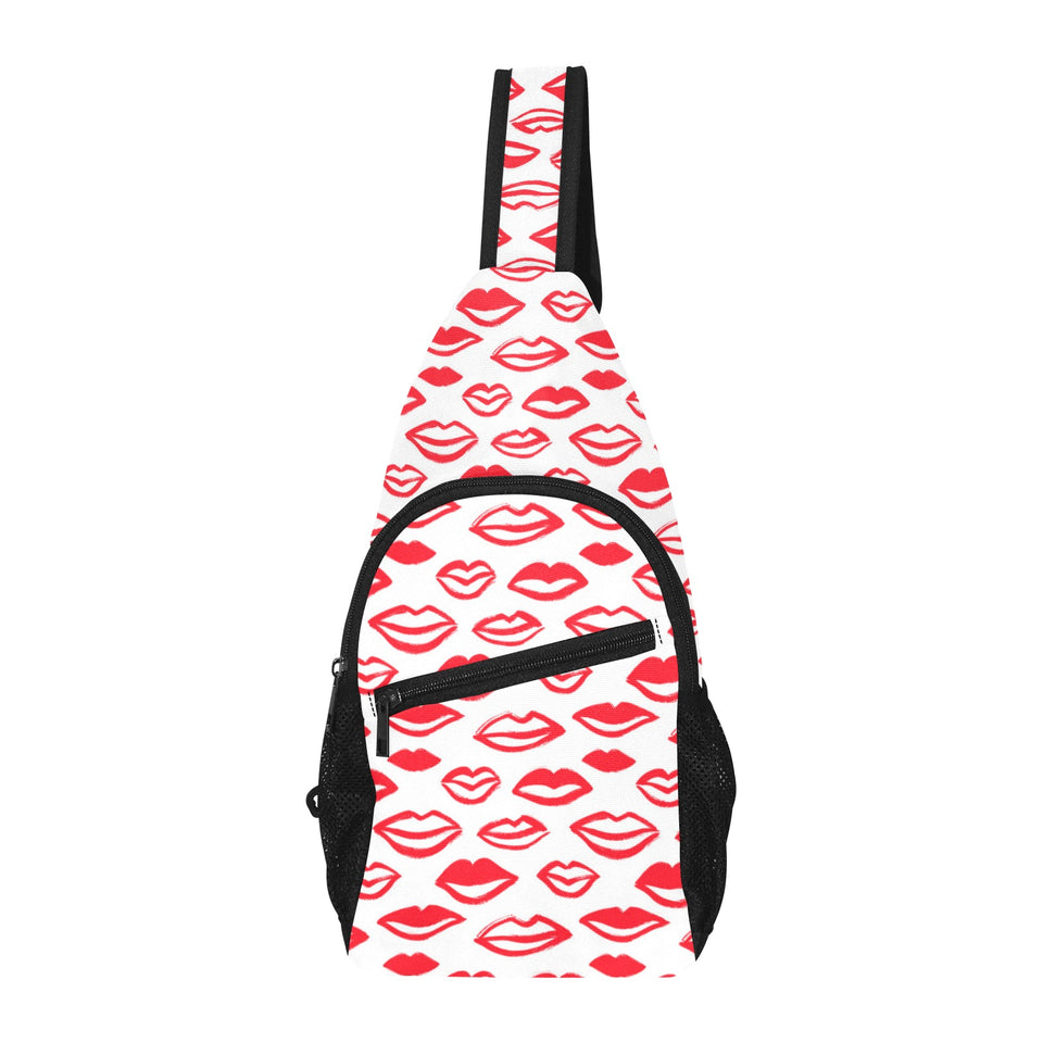 Lips Pattern Print Design 05 All Over Print Chest Bag
