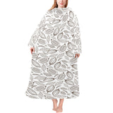cacao beans leaves pattern Blanket Robe with Sleeves