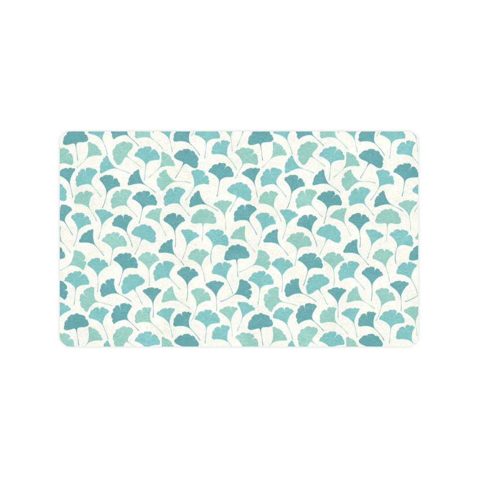 Green ginkgo leaves pattern Doormat