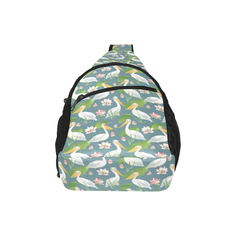 Pelican Pattern Print Design 04 All Over Print Chest Bag