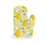lemon design pattern Heat Resistant Oven Mitts