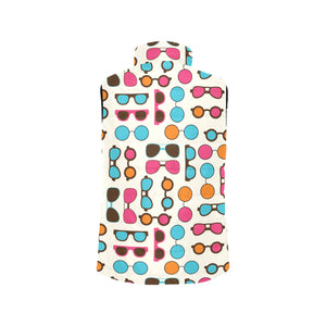 Sun Glasses Pattern Print Design 03 Women's Padded Vest