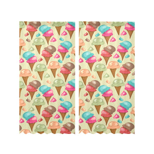 Colorful ice cream pattern Gauze Curtain