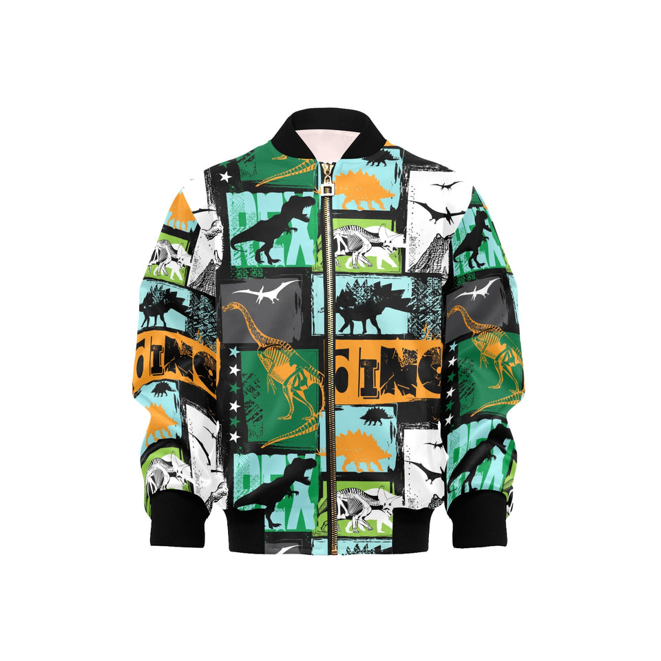 dinosaurs print pattern Kids' Boys' Girls' Bomber Jacket