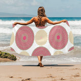 Circle indian pattern Beach Towel
