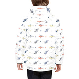 Cute helicopter star pattern Kids' Boys' Girls' Padded Hooded Jacket