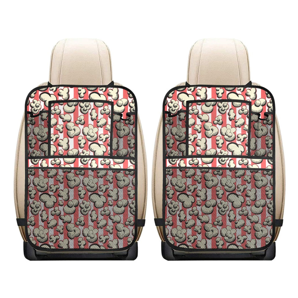 Popcorn Pattern Print Design 05 Car Seat Back Organizer