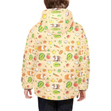 Guinea Pig Pattern Print Design 05 Kids' Boys' Girls' Padded Hooded Jacket