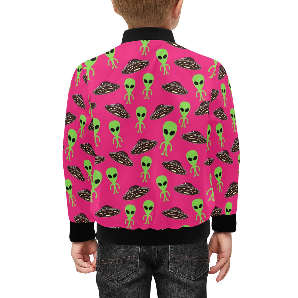 Alien Pattern Print Design 03 Kids' Boys' Girls' Bomber Jacket