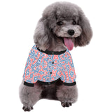 Blue Red Eiffel Tower Pattern Print Design 02 All Over Print Pet Dog Round Neck Fuzzy Shirt