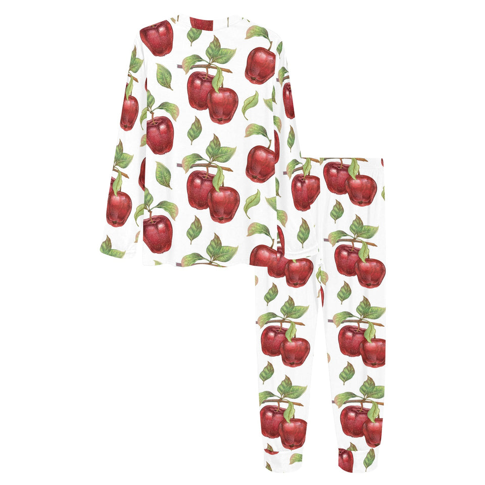 Red apples pattern Women's All Over Print Pajama Set