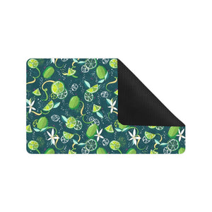 Lime ice flower pattern Doormat