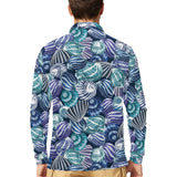 Shell design pattern Men's Long Sleeve Polo Shirt