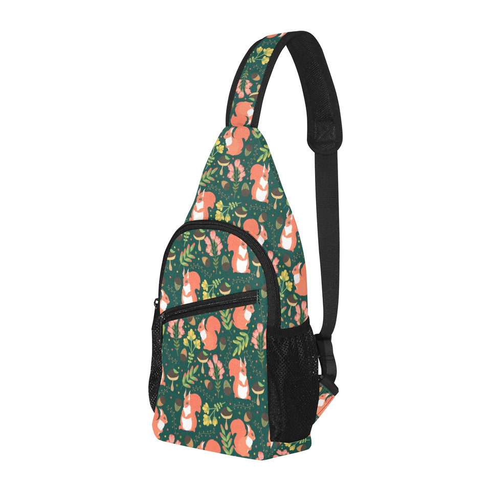 Squirrel Pattern Print Design 03 All Over Print Chest Bag