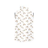 Jack Russel Pattern Print Design 04 Women's Padded Vest