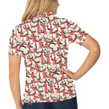 Popcorn Pattern Print Design 05 Women's All Over Print Polo Shirt