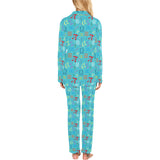 Math Pattern Print Design 02 Women's Long Pajama Set